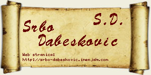 Srbo Dabesković vizit kartica